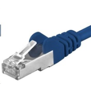 PREMIUMCORD Patch kábel CAT6a S-FTP, RJ45-RJ45, AWG 26/7 2m modrý
