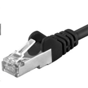 PREMIUMCORD Patch kábel CAT6a S-FTP, RJ45-RJ45, AWG 26/7 3m čierny