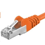 PREMIUMCORD Patch kábel CAT6a S-FTP, RJ45-RJ45, AWG 26/7 3m oranžový