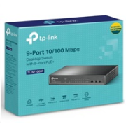 TP-Link CCTV switch TL-SF1009P (8x100Mb/s, 1x100Mb/s uplink, 8xPoE+, 65W, fanless)
