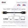 Club3D Adaptér HDMI 2.1 Ultra Rychlý HDMI™ Certifikovaný 4K120Hz, 8K60Hz, 48Gbps (M/M 1.5 m/4.92 ft)