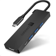 Rozbočovač CONNECT IT USB-C, 5v1 (USB-C,3xUSB-A,HDMI), externý, antracitový