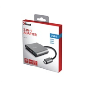 Adaptér TRUST DALYX, 3 v 1, USB-C