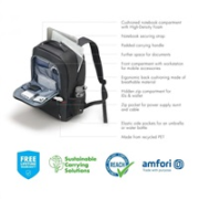 DICOTA Eco Backpack Plus BASE 13-15.6, čierna