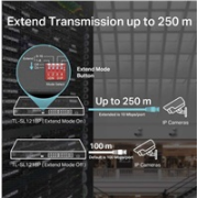TP-Link CCTV switch TL-SL1218P (16x100Mb/s, 1xGbE uplink, 1xGbE/1xSFP combo uplink, 16xPoE+, 150W)