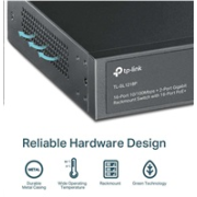 TP-Link CCTV switch TL-SL1218P (16x100Mb/s, 1xGbE uplink, 1xGbE/1xSFP combo uplink, 16xPoE+, 150W)