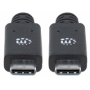 Kábel Manhattan USB-C, USB 3.1 Gen 2, USB-C samec na USB-C samec, 10 Gb/s, 5 A, 1 m, čierna