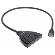 Manhattan HDMI Switch, 3-portový prepínač HDMI, 1080p, čierny