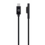 Manhattan nabíjací kábel, nabíjací kábel Surface Connect k USB-C (M/M), 15 V / 3 A, 1.8 m, čierna