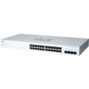 Prepínač Cisco CBS220-24T-4G, 24xGbE RJ45, 4xSFP, bez ventilátora