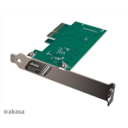 Sieťová karta AKASA USB 3.2 HOST karta, 20Gbps USB 3.2 Gen 2x2 interný 20-pinový konektor k