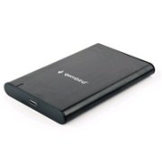 Externý box GEMBIRD pre 2,5" disky, USB 3.1, typ C, brúsený hliník, čierna