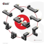 Club3D set adapterů USB-C Gen2 angled adapter set of 2, 4K120Hz, 240W, (M/F)