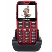 EVOLVEO EasyPhone XG, mobilný telefón pre seniorov s nabíjacím stojanom, červený