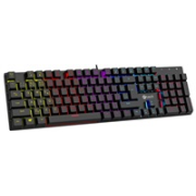 C-TECH mechanická klávesnice Morpheus, casual gaming, CZ/SK, červené spínače, RGB podsvícení, USB