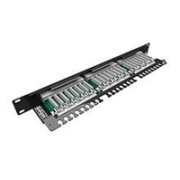 Solarix Patch panel Solarix 24 x RJ45 CAT5E STP 1U SX24-5E-STP-BK-N