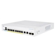 Prepínač Cisco CBS350-8P-E-2G, 8xGbE RJ45, 2xGbE RJ45/SFP, bez ventilátora, PoE+, 67W - REFRESH