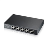 Zyxel GS1915-24E, 24-port GbE Smart hybrid mode Switch, standalone or NebulaFlex Cloud, rackmount,