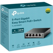 TP-Link Easy Smart switch TL-SG105MPE (5xGbE, 4xPoE+, 120W, fanless)