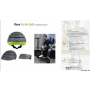 Acer Foldable Helmet (skládací helma), šedá se zeleným reflexním pruhem vzadu, velikost L (60-63 cm)