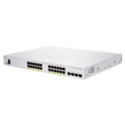 Prepínač Cisco CBS350-24P-4G, 24xGbE RJ45, 4xSFP, bez ventilátora, PoE+, 195W - REFRESH