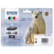 Atrament EPSON čierny + pruh "Polárny medveď" CLARIA Premium 26 - multipack (CMYK)