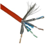 FTP TWIN kabel PlanetElite, Cat6A, drát, 4pár LS0H, Dca, oranžový, 100m