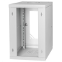 LEXI 10" nástenná skriňa Basic 9U, šírka 292 mm, hĺbka 280 mm, sklenené dvere, bez zadnej steny,