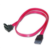 PREMIUMCORD SATA kábel 0,5m 1x90°+1x priamy konektor