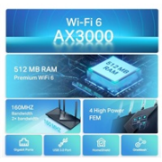TP-Link Archer AX55 OneMesh WiFi6 router (AX3000, 2,4GHz/5GHz, 4xGbELAN, 1xGbEWAN, 1xUSB3.0)