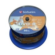 VERBATIM DVD-R(50-Pack)Vreteno/Inkjet Printable Wide/16x/4.7GB