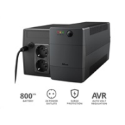 TRUST UPS Paxxon 800VA UPS s 2 štandardnými zásuvkami