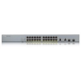 Zyxel GS1350-26HP 26portový inteligentný spravovaný CCTV PoE switch, dlhý dosah, 375W, 24x GbE, 2x
