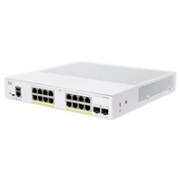 Prepínač Cisco CBS350-16FP-2G-UK, 16xGbE RJ45, 2xSFP, bez ventilátora, PoE+, 240W - REFRESH