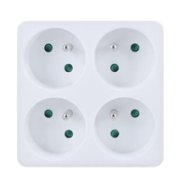 Solight rozbočka, 4 x 10A, bílá
