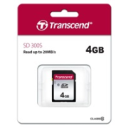 Karta TRANSCEND SDHC 4GB 300S, trieda 10 (R:20/W:10 MB/s)