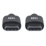 MANHATTAN Hi-Speed USB-C kábel, Type-C Male to Type-C Male, 0,5 m, čierny