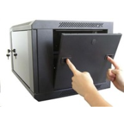 XtendLan 19" nástěnný rozvaděč 6U, šířka 600mm, hloubka 450mm, nosnost 60 kg, skleněné kouřové dveře