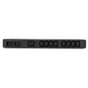 APC NetShelter Rack ATS, 230V, 16A, (8)C13 (1)C19 out, 1U, IEC-320 C20 (2)