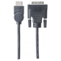 MANHATTAN HDMI samec na DVI-D 24+1 samec, dvojlinkové prepojenie, čierna farba, 1,8 m