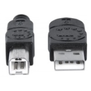 MANHATTAN USB kábel 2.0 Kábel A-B 1,8 m, čierny