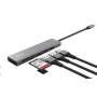 Rozbočovač TRUST HALYX, rýchly rozbočovač USB-C a čítačka kariet