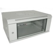 XtendLan 19" nástěnný rozvaděč 4U 600x450, nosnost 60 kg, skleněné dveře, svařovaný, šedý