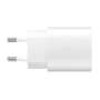 Cestovná nabíjačka Samsung EP-TA800XWE, rýchle nabíjanie 25 W, kabel USB-C, biela