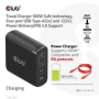 Club3D cestovní nabíječka 100W GAN technologie, 2xUSB-A a 2xUSB-C, PD 3.0 Support