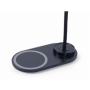 GEMBIRD Bezdrátová QI nabíječka, 10W, s LED lampičkou, černá