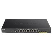 D-Link DGS-1250-28XMP 28-portový gigabitový inteligentný PoE switch, 24x GbE PoE+, 4x SFP+, PoE 370W