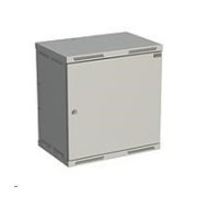 Nástenný rozvádzač Solarix SENSA 12U 400mm, plechové dvere, RAL 7035 SENSA-12U-64-21-G