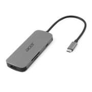 ACER Dokovací stanice 7IN1 TYPE C DONGLE: 1x HDMI, 1x DP, 1x USB-C,2x USB3.2, 1x RJ-45,1x 3.5mm