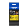 BROTHER TZEFX651 - 24 mm široká kazeta TZ, pružná laminátová páska TZE-FX651, žlto-čierne písmo
